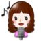 Woman Singer emoji on Samsung